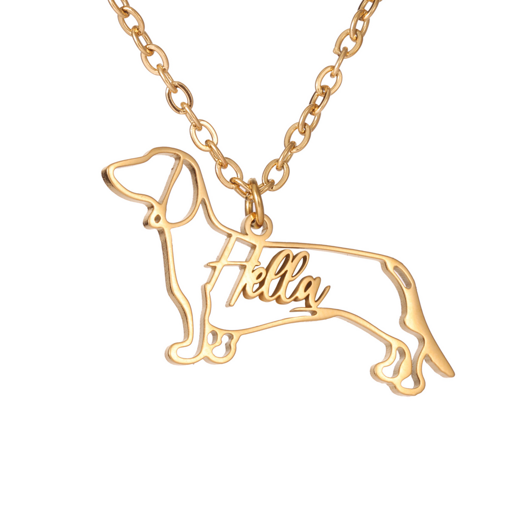 Collier Silhouette Animal Personnalisé avec Prénom