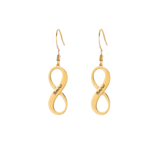 Boucles d'oreilles Pendantes Infini